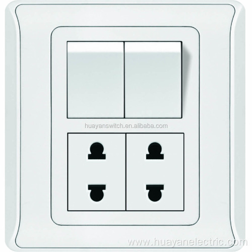 HYF-011 plastic 2gang 4pin socket